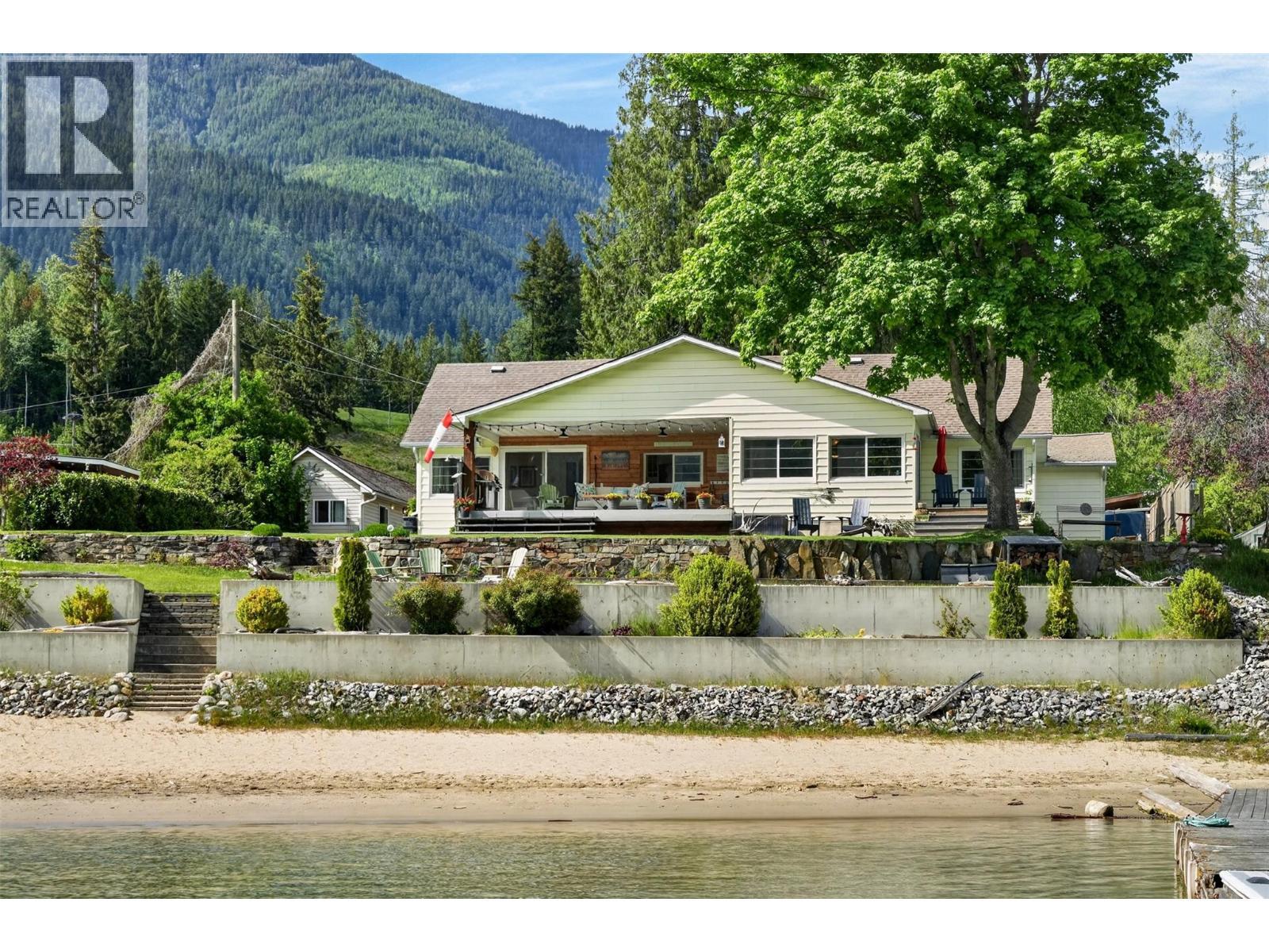 8110 & 8120 Busk Road, Balfour, BC - Outdoor With Body Of Water With Deck Patio Veranda