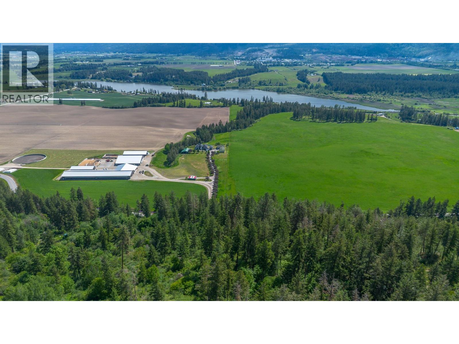 Drone valley view. - Proposed Lot B 1212 Page Road, Spallumcheen, BC