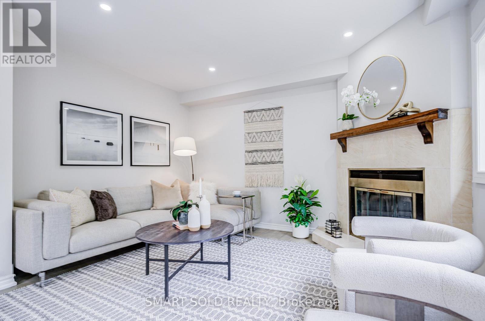 41 Carnforth Drive, Markham, ON - Indoor Photo Showing Living Room With Fireplace