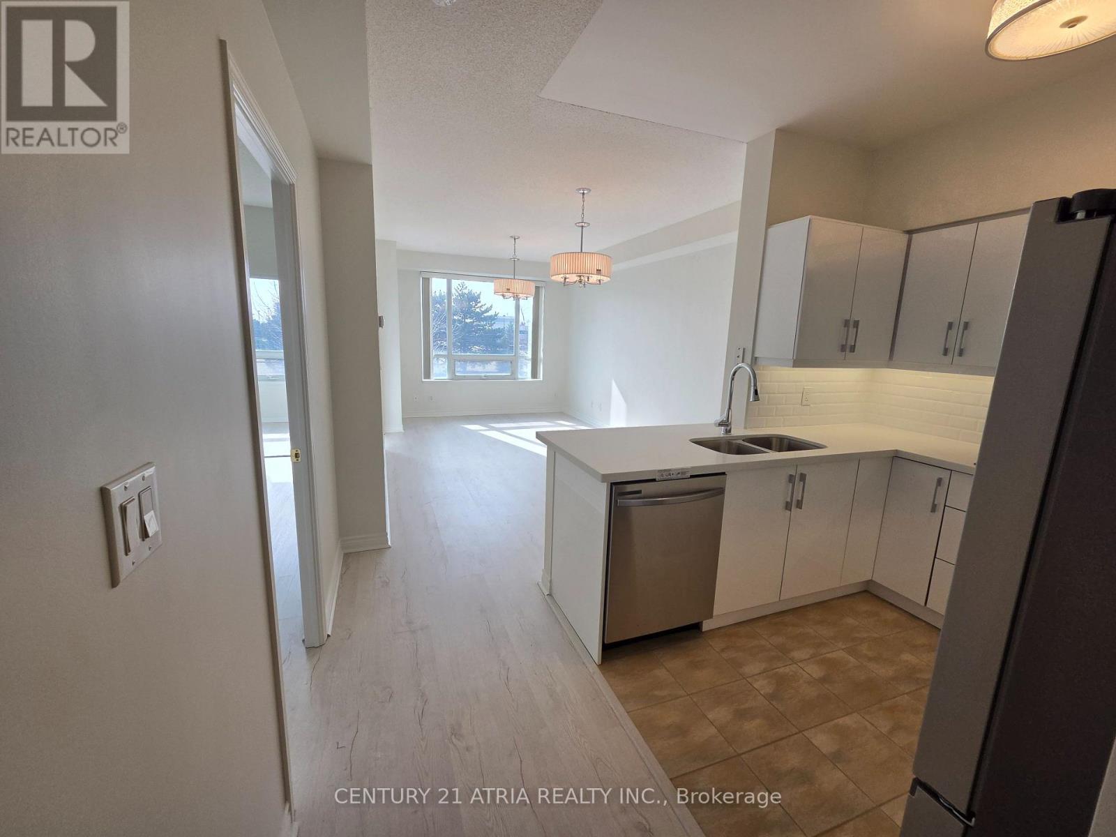 221 - 2020 Mcnicoll Avenue, Toronto, ON - Indoor Photo Showing Kitchen With Double Sink