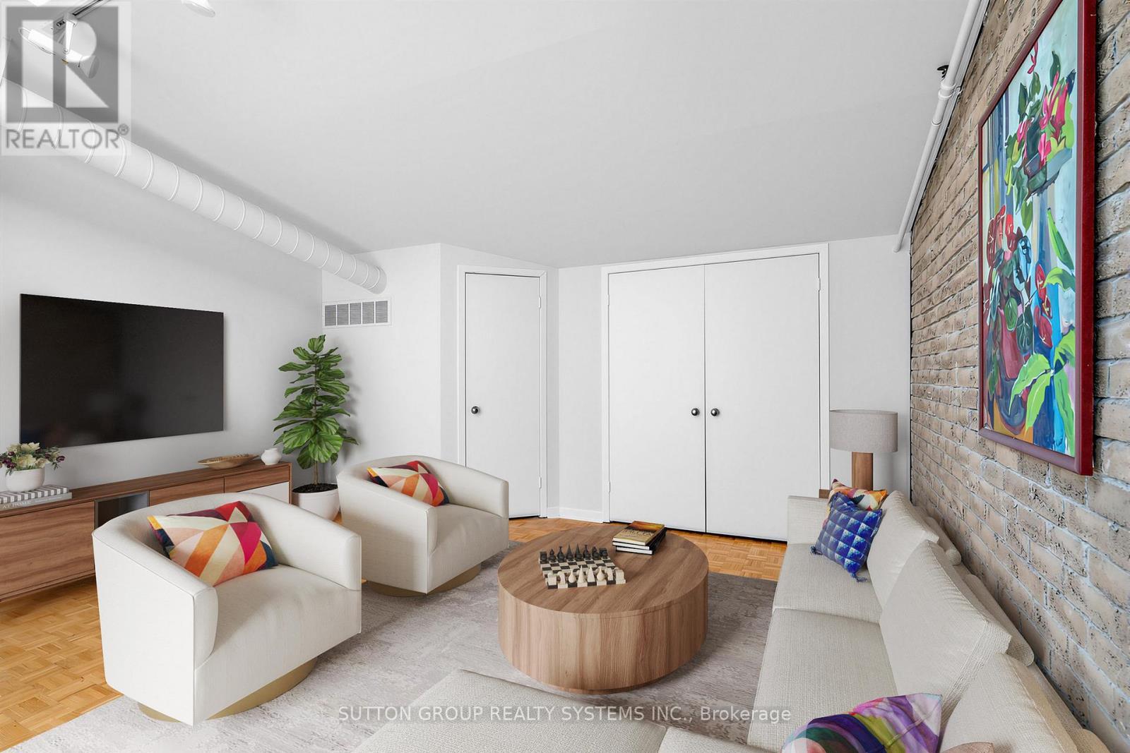 virtually staged - 5 - 6 Bartlett Avenue W, Toronto, ON - Indoor Photo Showing Living Room
