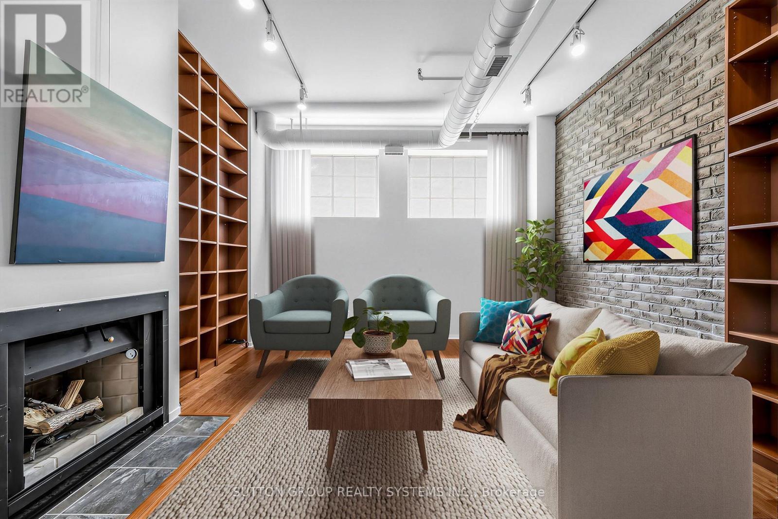 virtually staged - 5 - 6 Bartlett Avenue W, Toronto, ON - Indoor With Fireplace