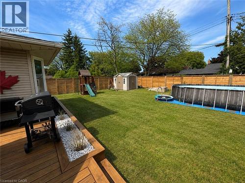 107 Rosslinn Road, Cambridge, ON - Outdoor With Above Ground Pool With Deck Patio Veranda With Backyard