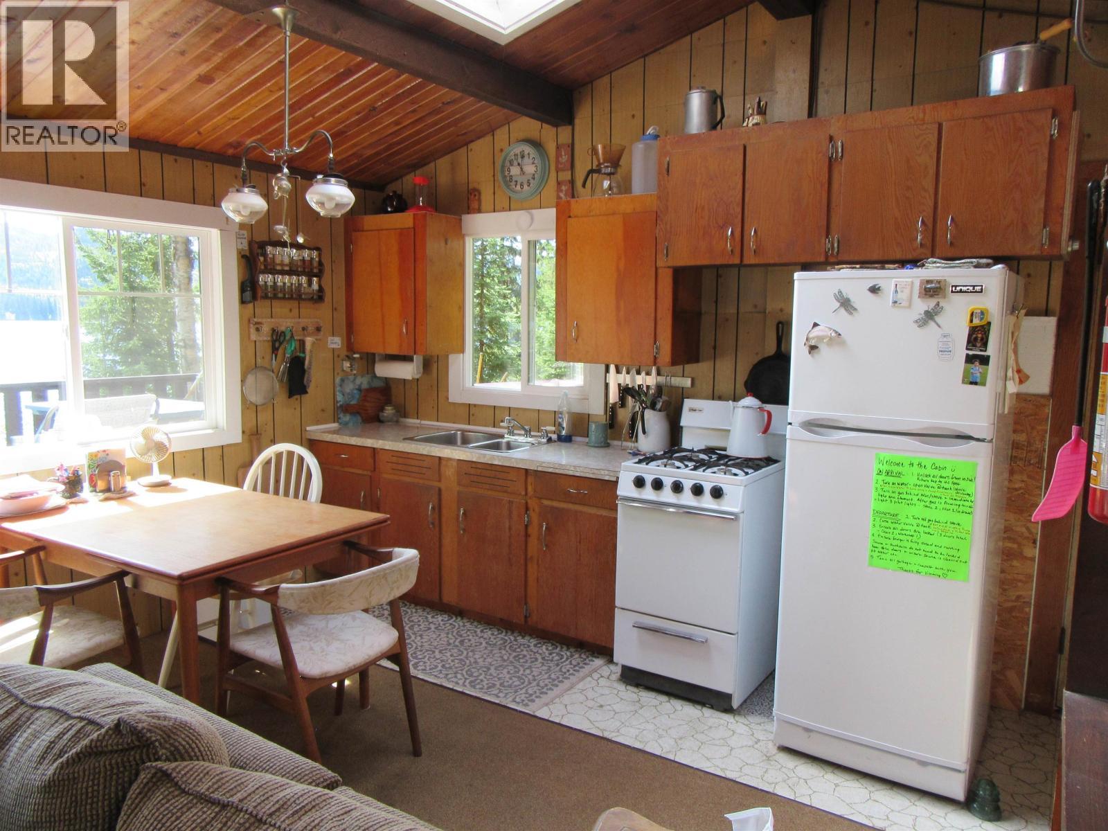 4384 Birch Lake Dump Road, Bridge Lake, BC - Indoor Photo Showing Kitchen With Double Sink