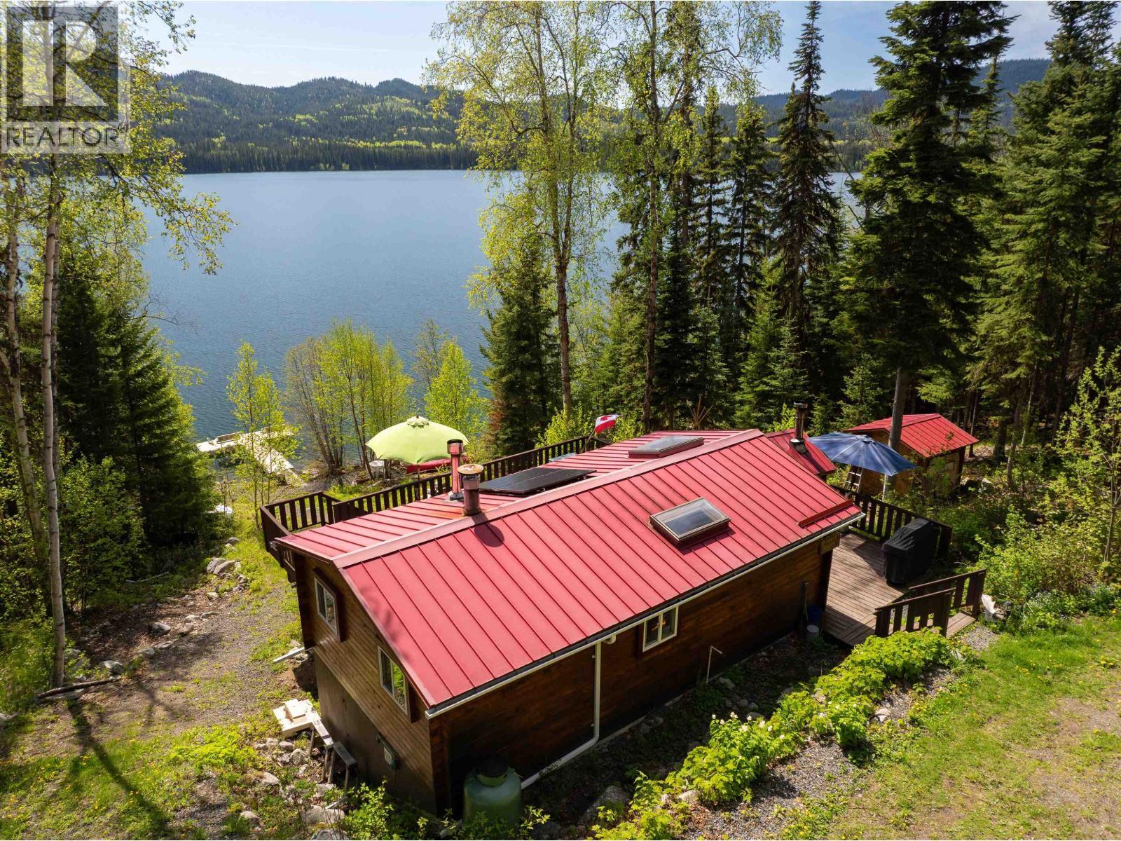 4384 Birch Lake Dump Road, Bridge Lake, BC - Outdoor With Body Of Water With Deck Patio Veranda With View