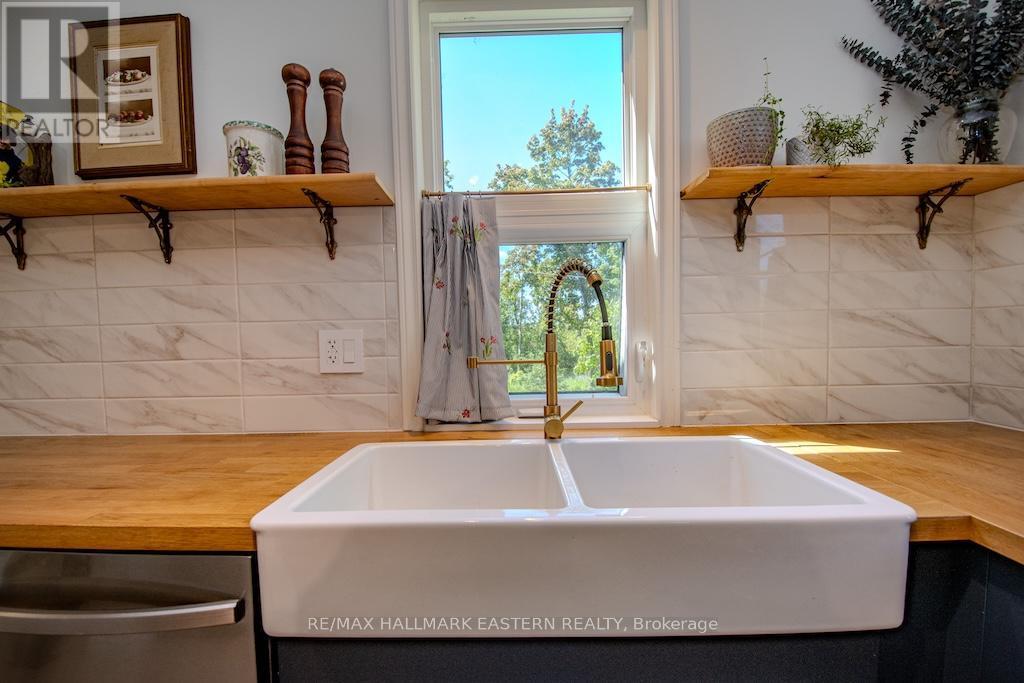 2279 Pigeon Lake Road, Kawartha Lakes (Bobcaygeon), ON - Indoor Photo Showing Kitchen With Double Sink