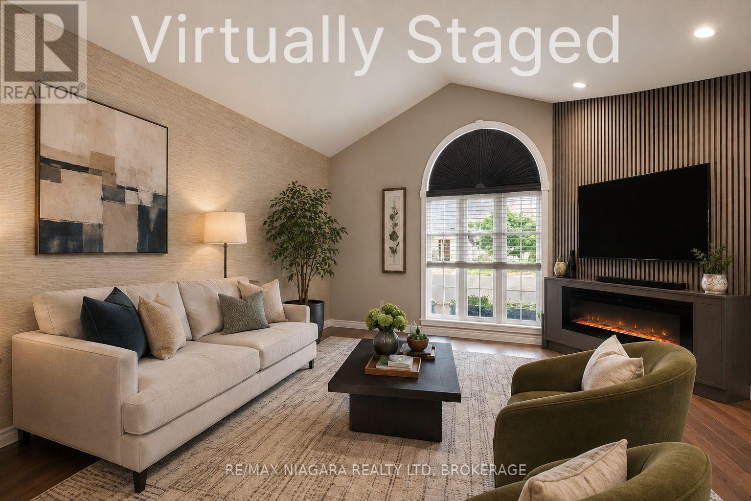 Living Room Virtually Staged - 4457 Kathleen Crescent, Niagara Falls (Ascot), ON