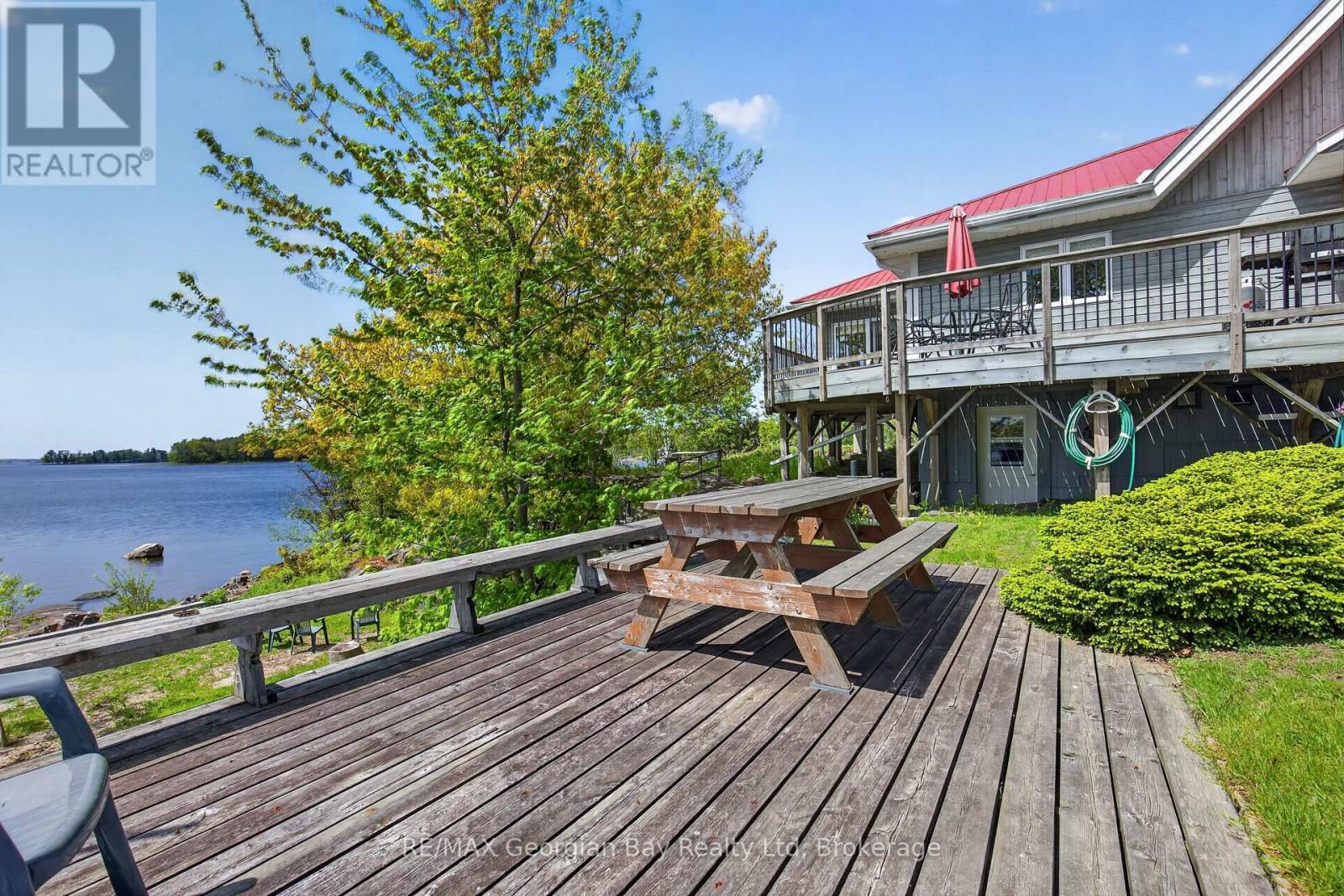 185 Picnic Island Road, Georgian Bay (Baxter), ON - Outdoor With Body Of Water With Deck Patio Veranda