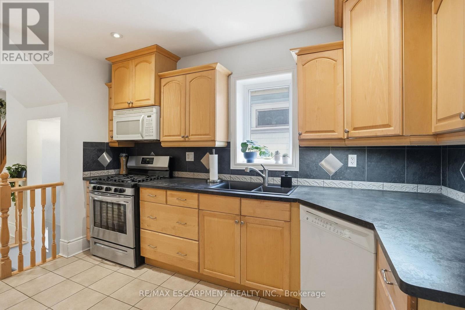 146 Park Row S, Hamilton, ON - Indoor Photo Showing Kitchen With Double Sink