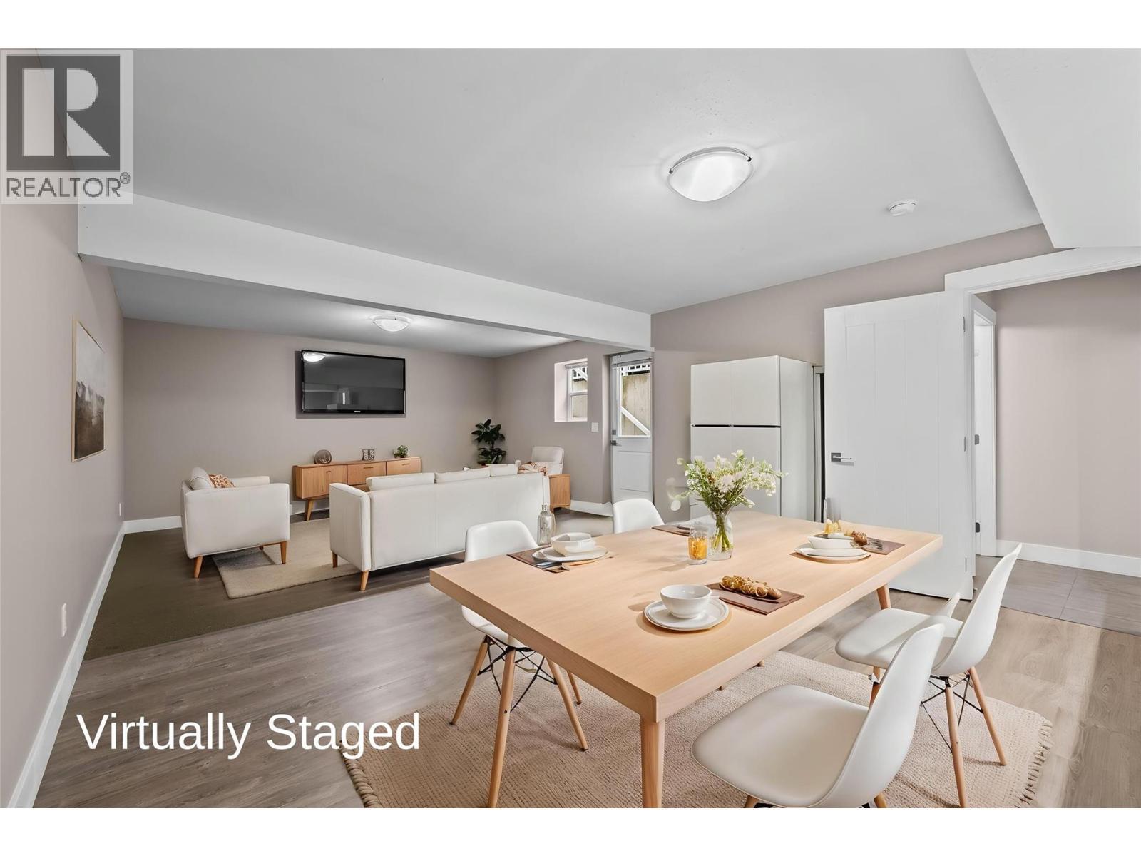 Virtually Staged - Open Concept Living Space - 827 Juniper Road, Kelowna, BC - Indoor