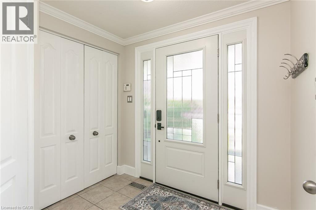Entryway featuring a white paneled door with decorative glass inserts and sidelights - 529 Chesapeake Crescent, Waterloo, ON - Indoor Photo Showing Other Room