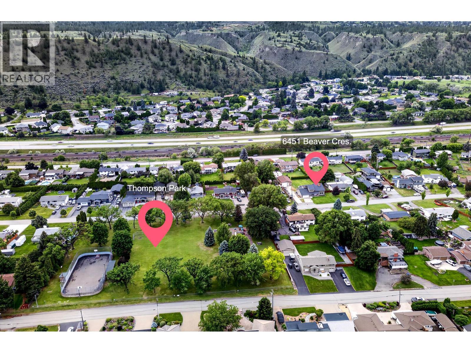 Showing the Thompson Park location from subject property. - 6451 Beaver Crescent, Kamloops, BC