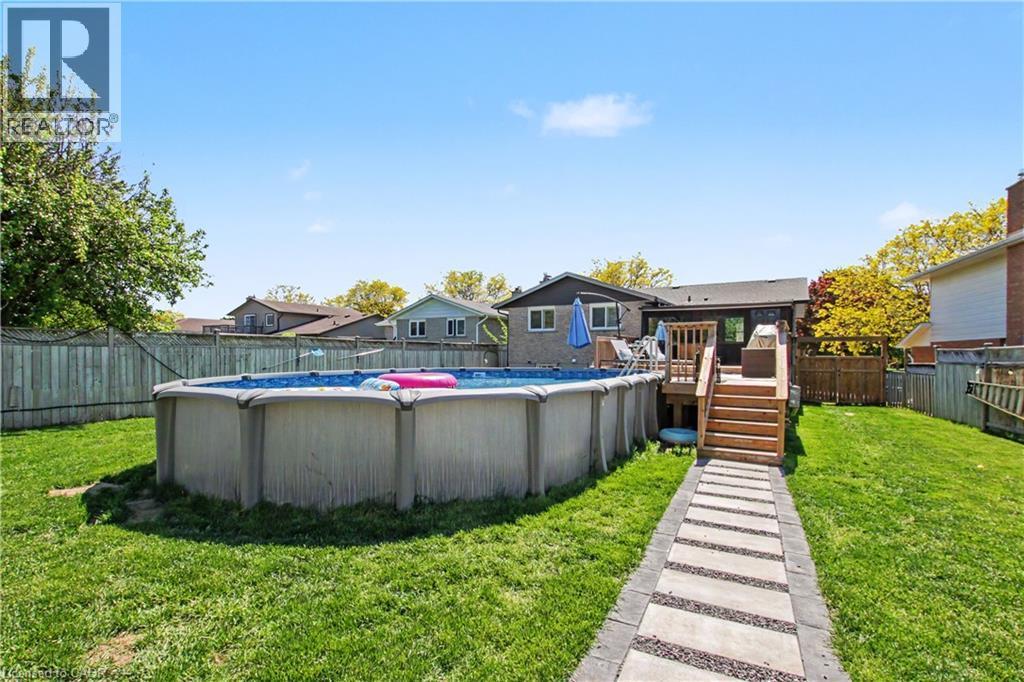 44 Oakhurst Crescent, Kitchener, ON - Outdoor With Above Ground Pool With Backyard