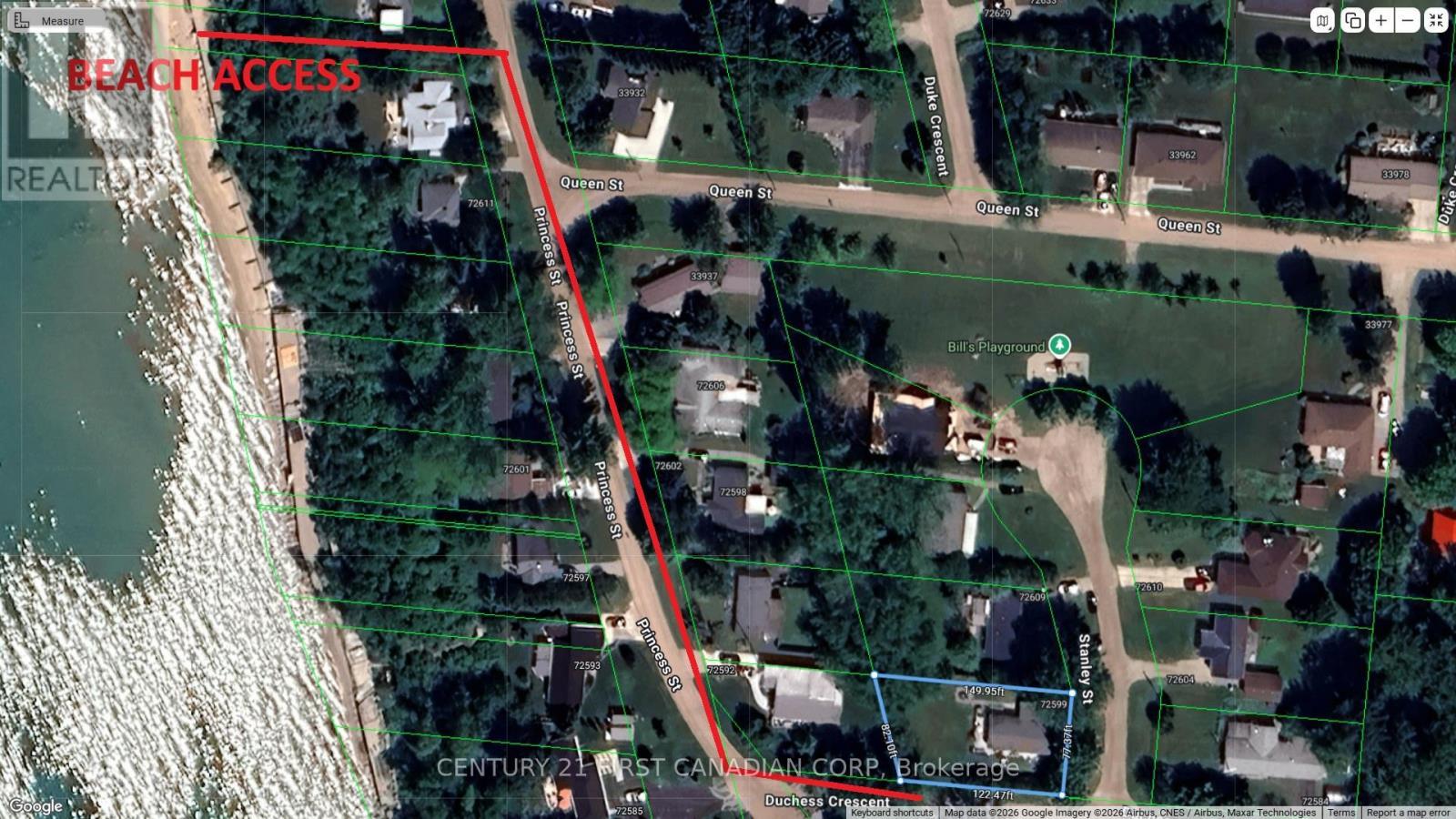 Beach access lane - 72599 Stanley Street, Bluewater (Hay), ON - Outdoor With Body Of Water With View