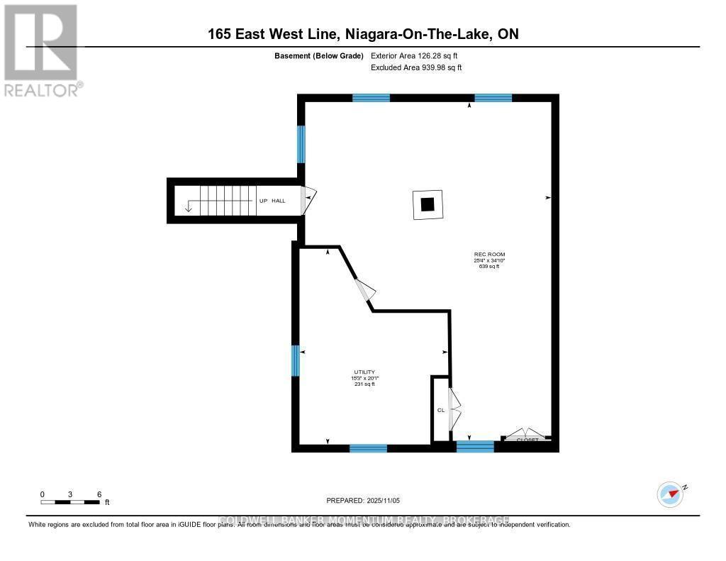 DETAILED FLOOR PLAN OF LOWER LEVEL - 165 East West Line, Niagara-On-The-Lake (Lakeshore), ON