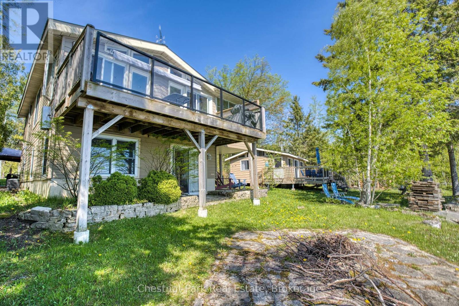 156 Miller Lake Shore Road, Northern Bruce Peninsula, ON - Outdoor With Deck Patio Veranda
