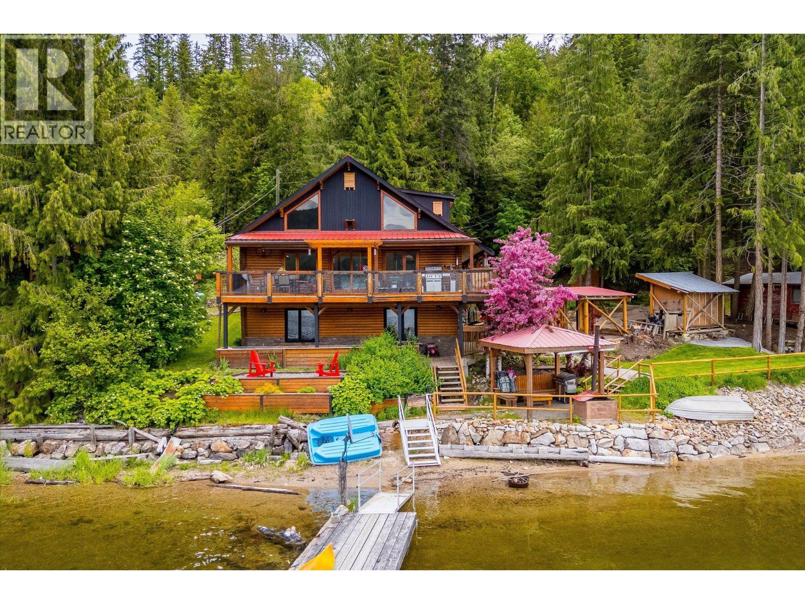 3546 Mabel Lake Road, Lumby, BC - Outdoor With Body Of Water With Deck Patio Veranda