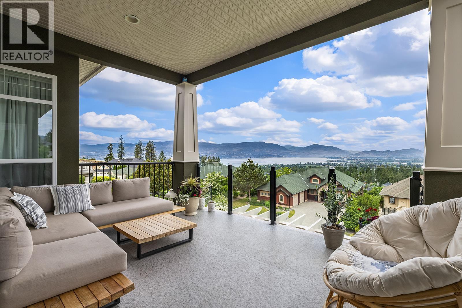Upper Level Patio - 629 Almandine Court, Kelowna, BC - Outdoor With Deck Patio Veranda With View With Exterior
