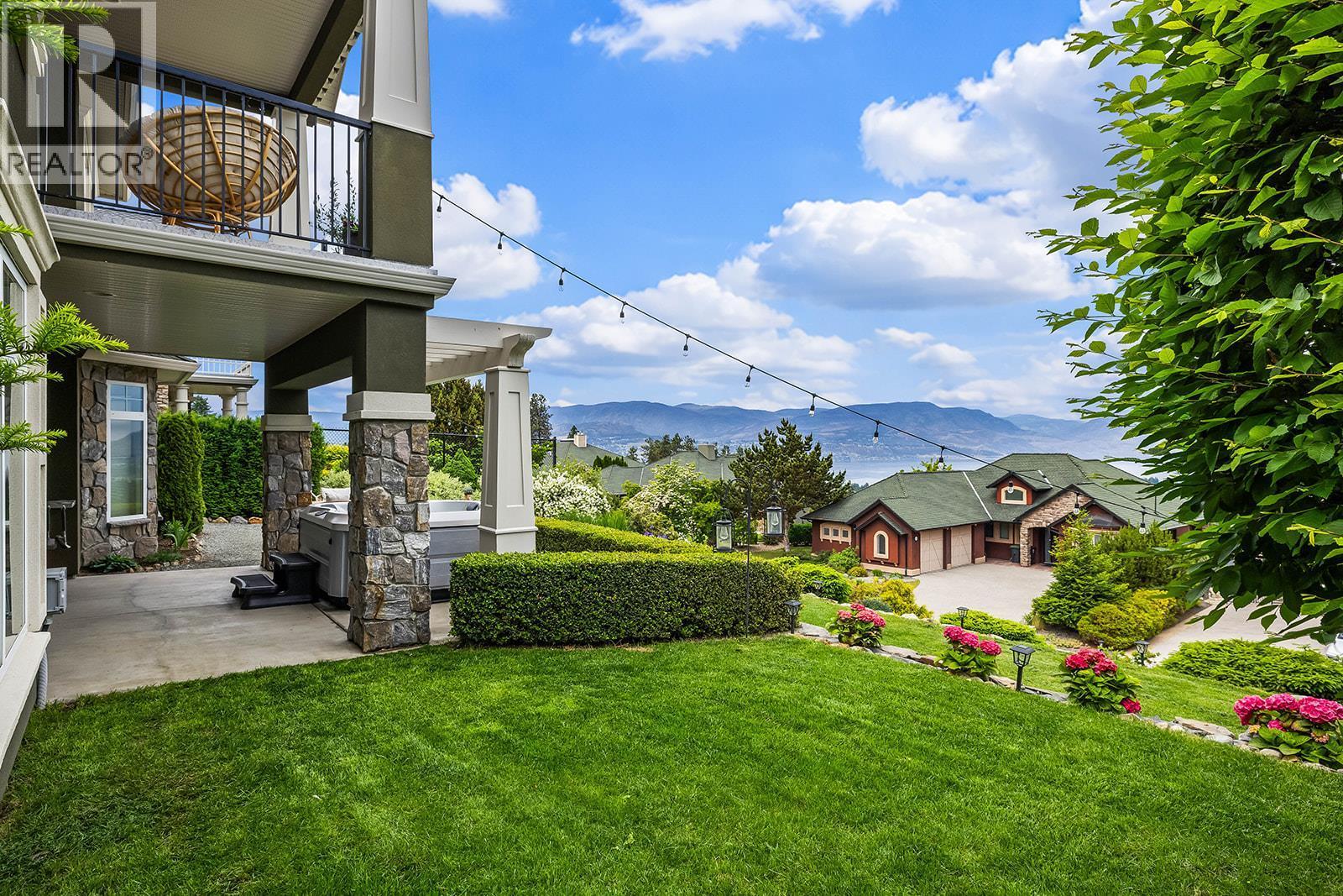 Backyard & Patio - 629 Almandine Court, Kelowna, BC - Outdoor