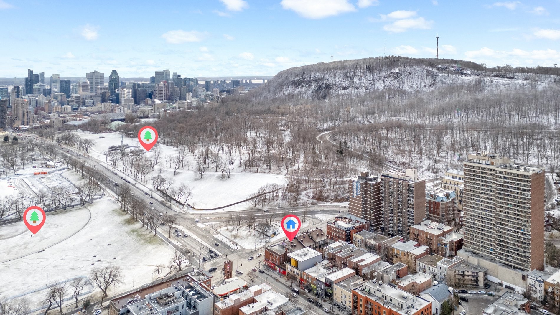 Aerial View - 102-365 Av. Du Mont-Royal O., Montréal (Le Plateau-Mont-Royal), QC - Outdoor With View