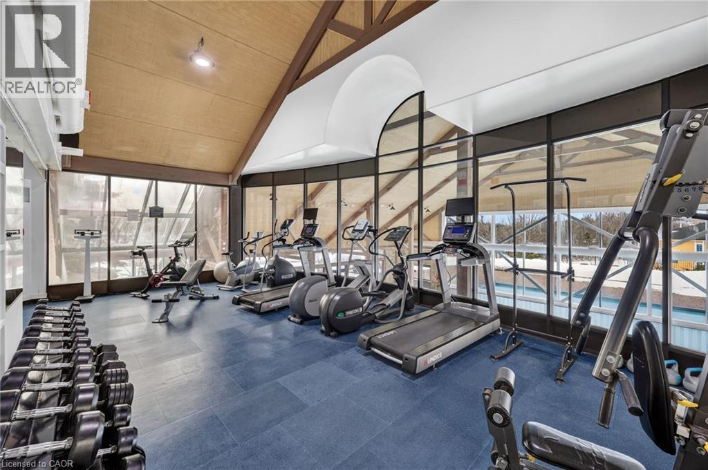 Exercise room featuring vaulted ceiling - 90 Highland Drive Unit# 2014/15, Simcoe, ON