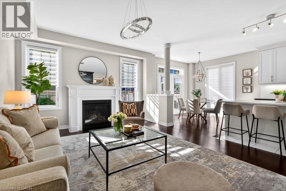 523 Terrace Way, Oakville, ON - Indoor Photo Showing Living Room With Fireplace