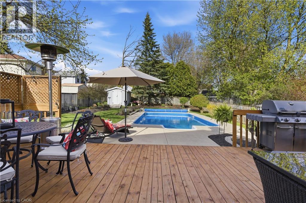 125 Covington Crescent, Kitchener, ON - Outdoor With In Ground Pool With Deck Patio Veranda With Backyard