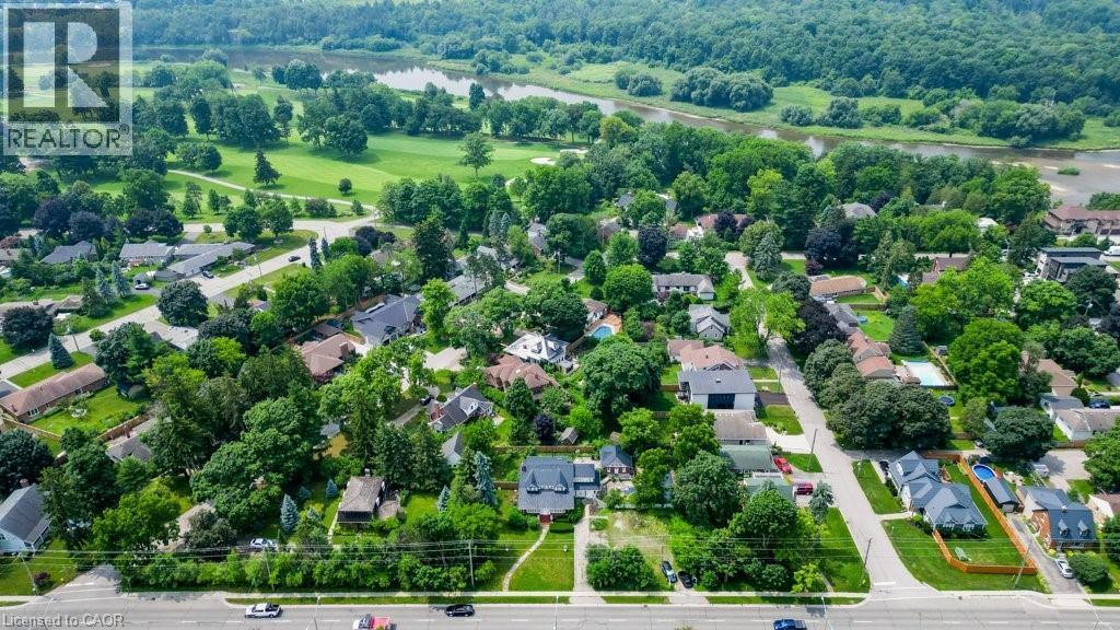 Aerial perspective showcasing a residential area with varied housing styles - 2032 Coronation Boulevard, Cambridge, ON - Outdoor With View