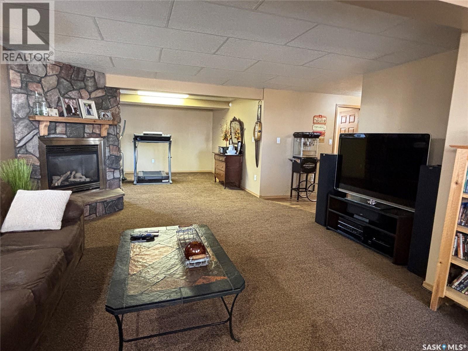 404 Herbert Street, Maple Creek, SK - Indoor With Fireplace