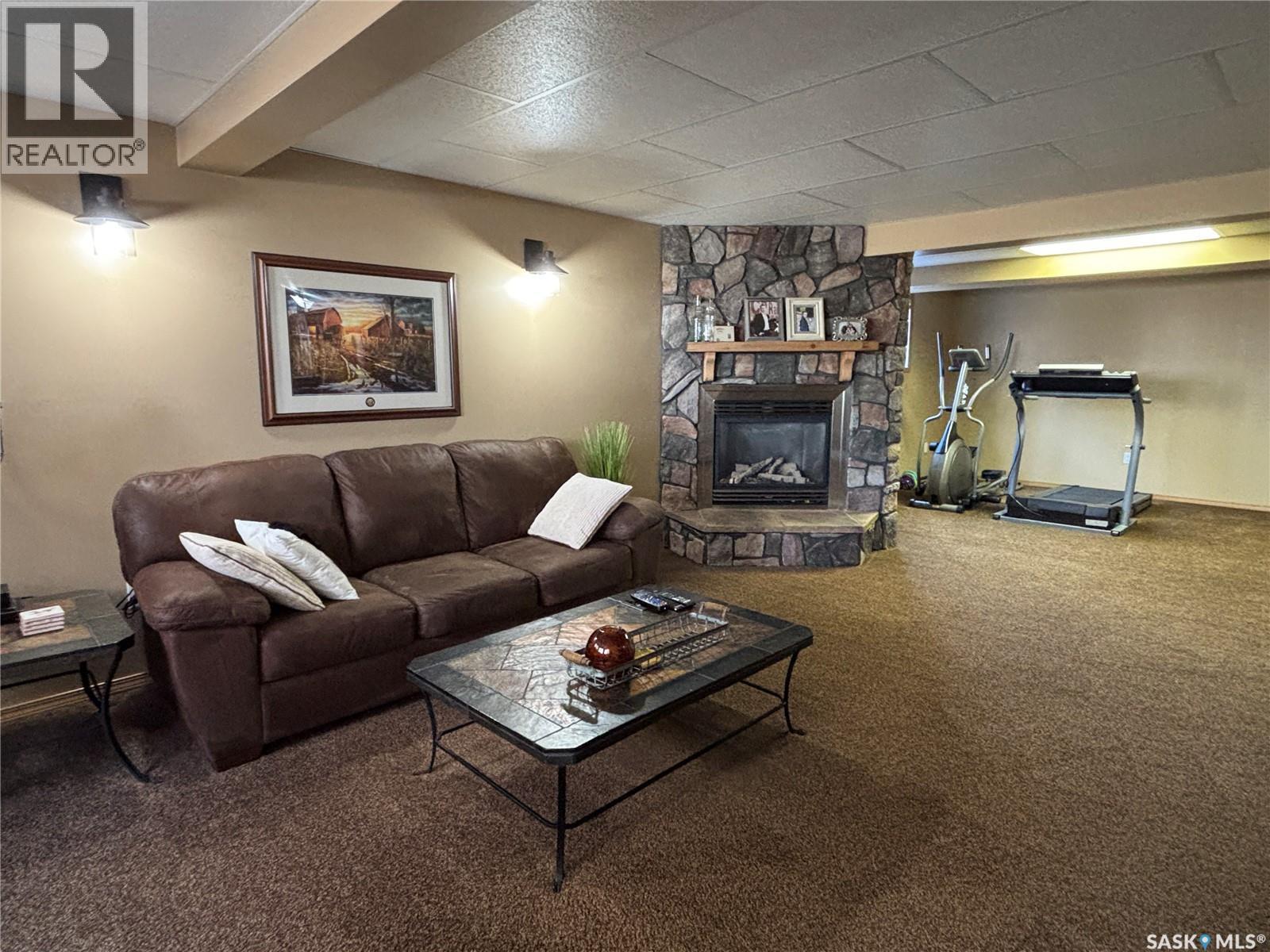 404 Herbert Street, Maple Creek, SK - Indoor With Fireplace