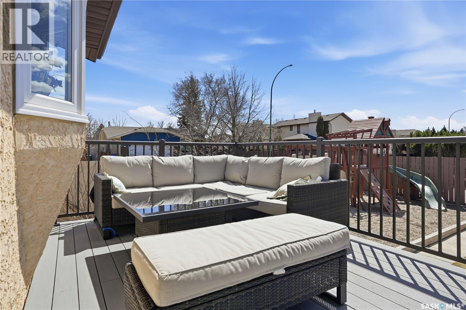 6547 Hird Crescent, Regina, SK - Outdoor With Deck Patio Veranda With Exterior