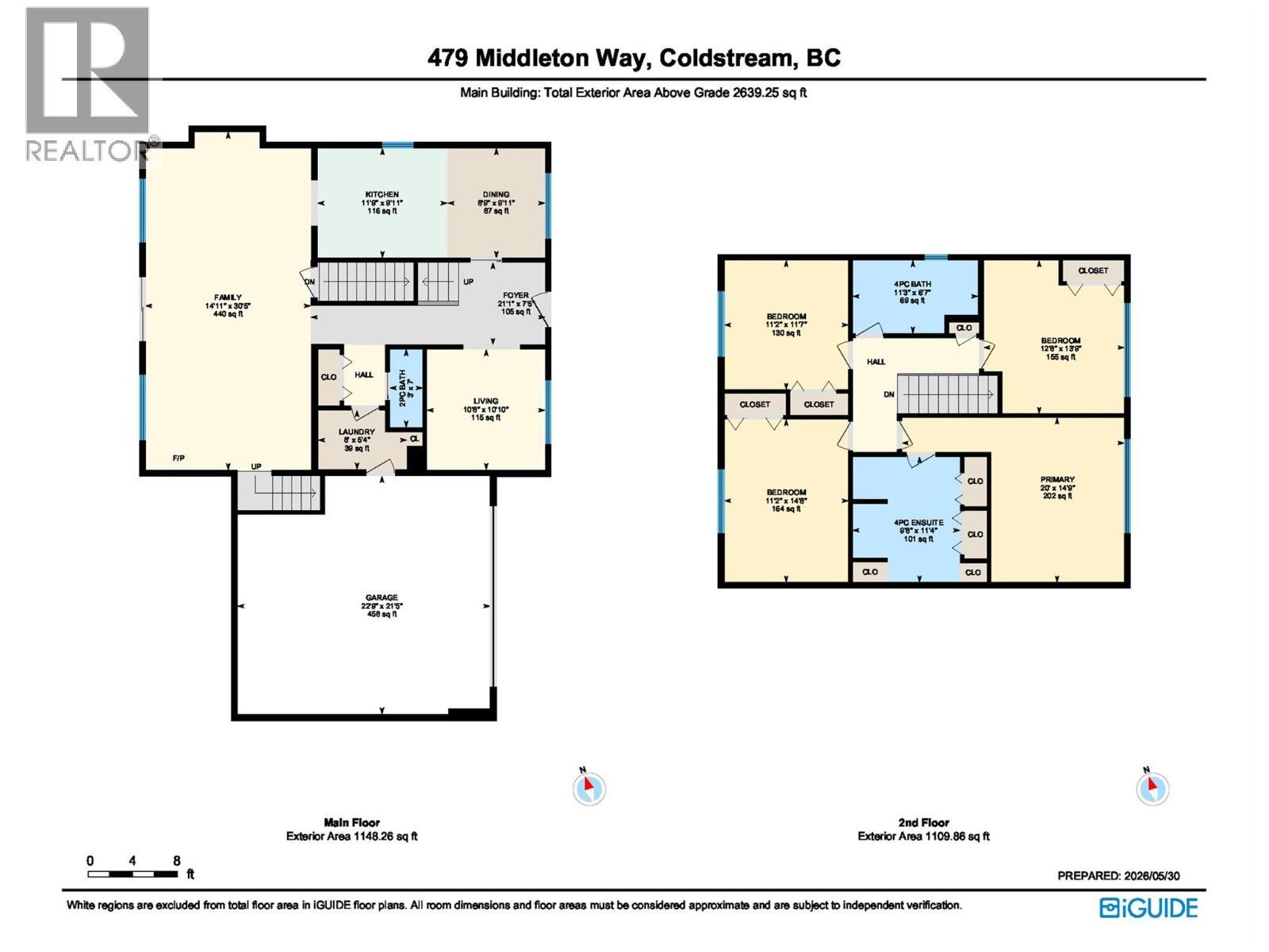 Floor Plan main and upper floor - 479 Middleton Way, Coldstream, BC - Other