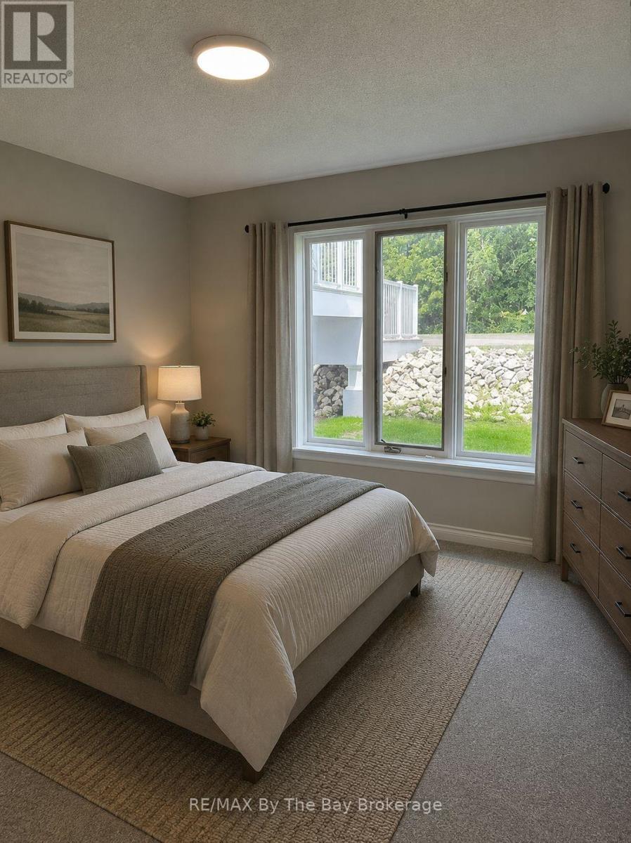 Virtually staged 2nd bdrm - 1 - 10 Mulligan Lane, Wasaga Beach, ON - Indoor Photo Showing Bedroom