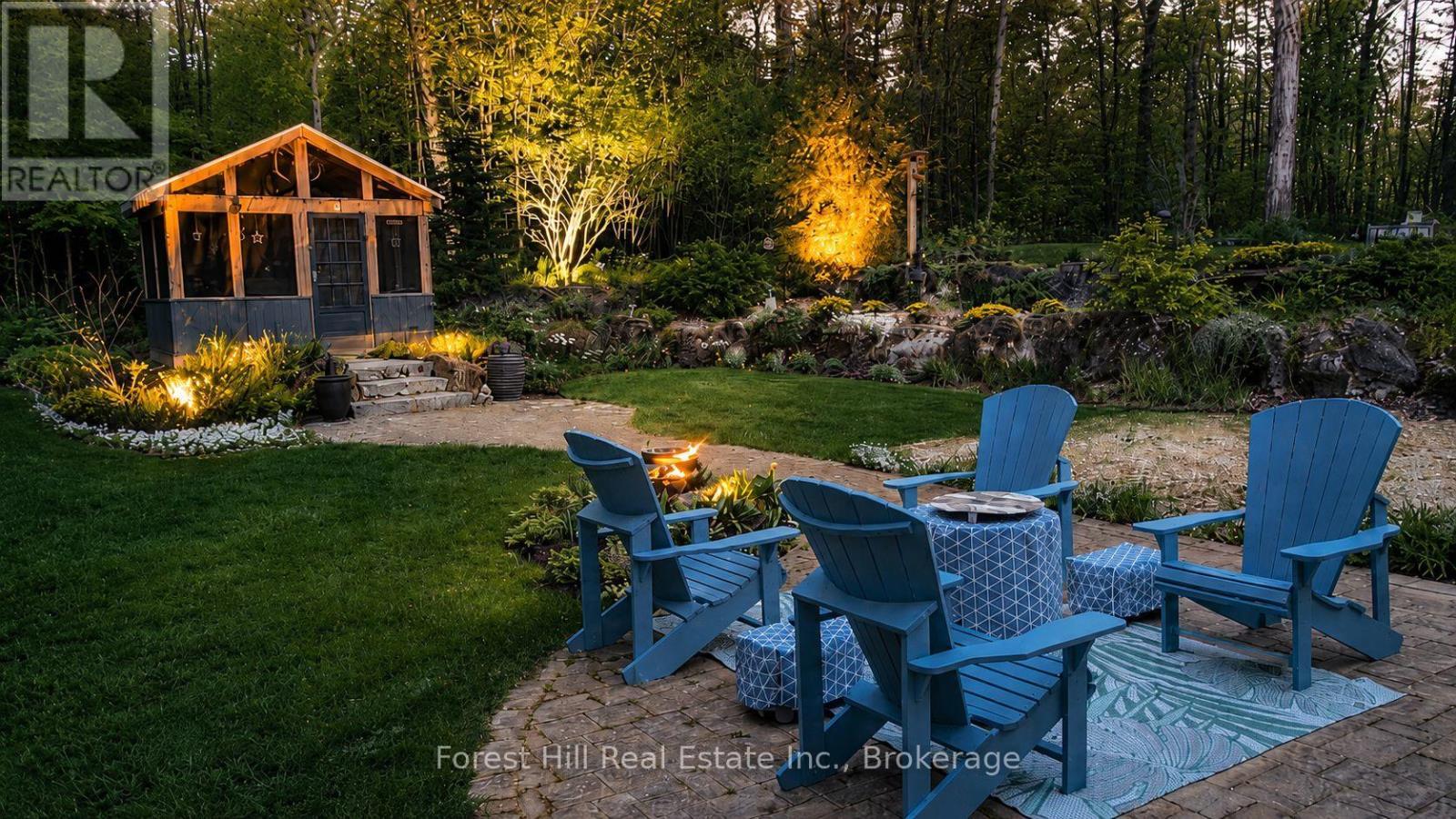 Gorgeous back yard with screened gazebo - 157 Glen Fiddish Road, West Grey, ON - Outdoor