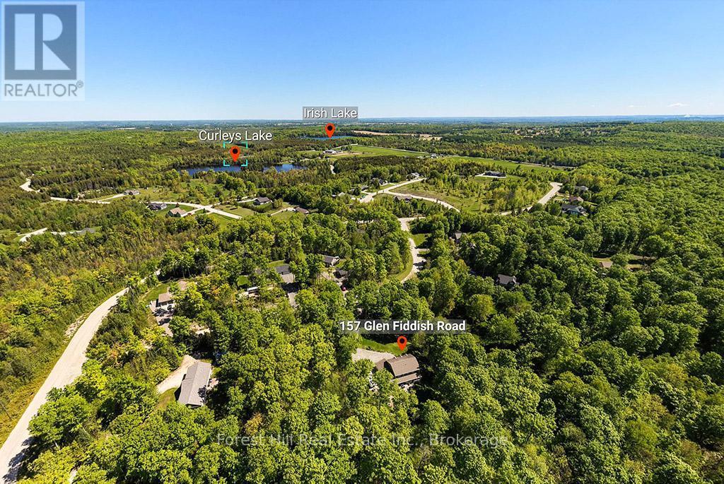Nearby Irish Lake for paddling, swimming & fishing - 157 Glen Fiddish Road, West Grey, ON - Outdoor With View