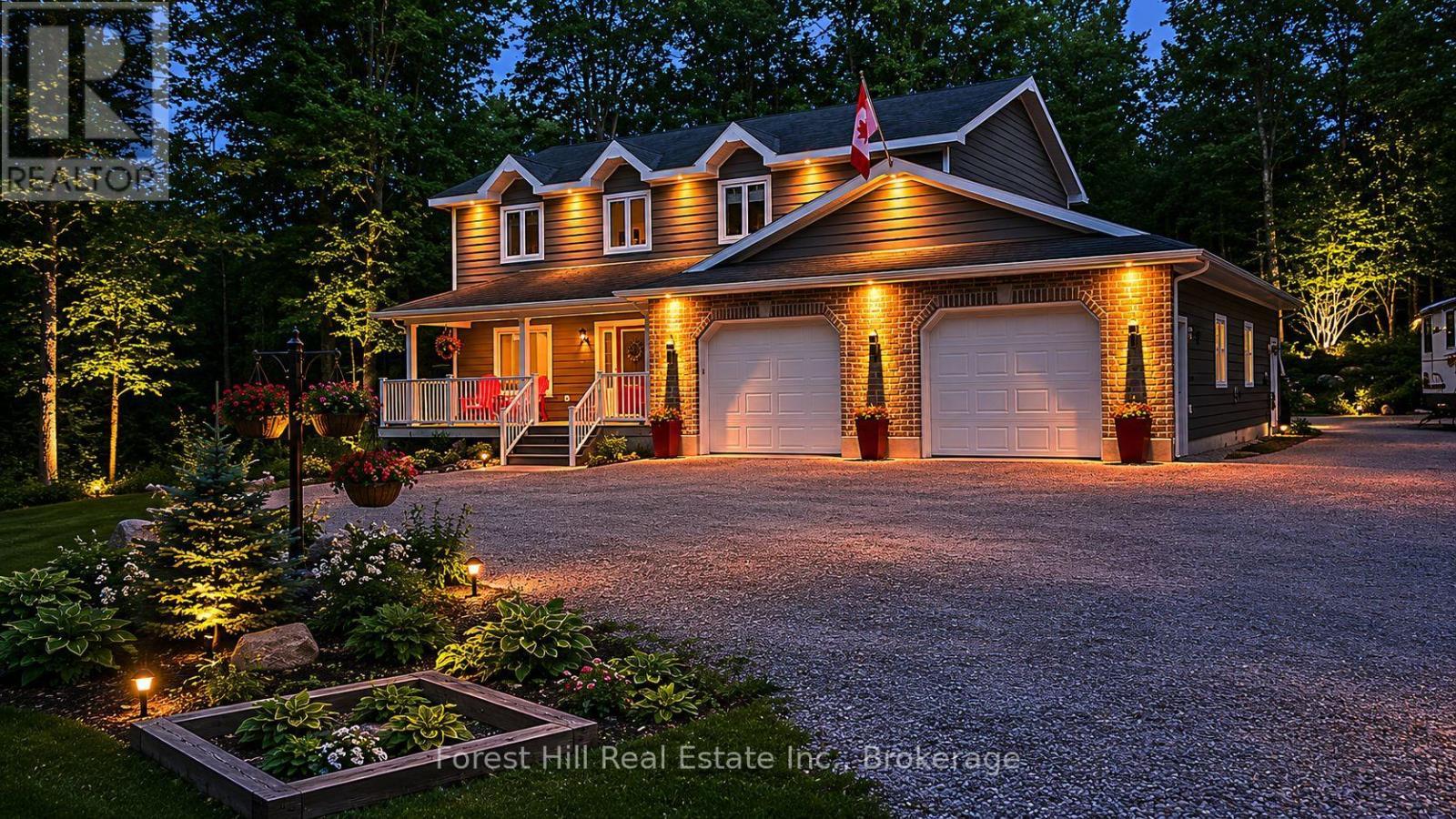 Wonderful curb appeal, day or night - 157 Glen Fiddish Road, West Grey, ON - Outdoor With Facade