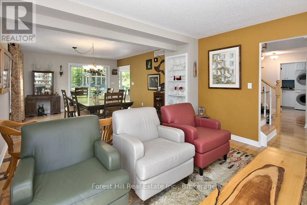 Living and Dining areas - 157 Glen Fiddish Road, West Grey, ON - Indoor Photo Showing Living Room