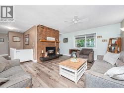 Cozy gas fireplace -