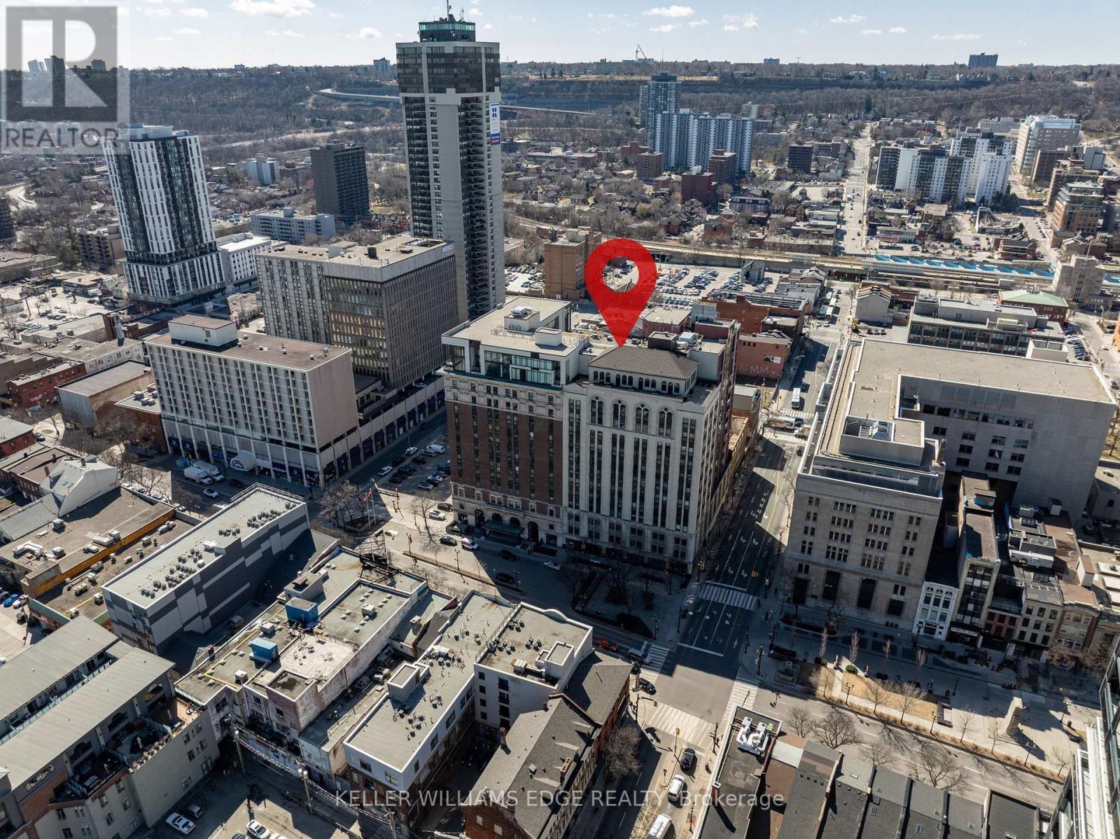 Aerial View - 408 - 112 King Street E, Hamilton, ON