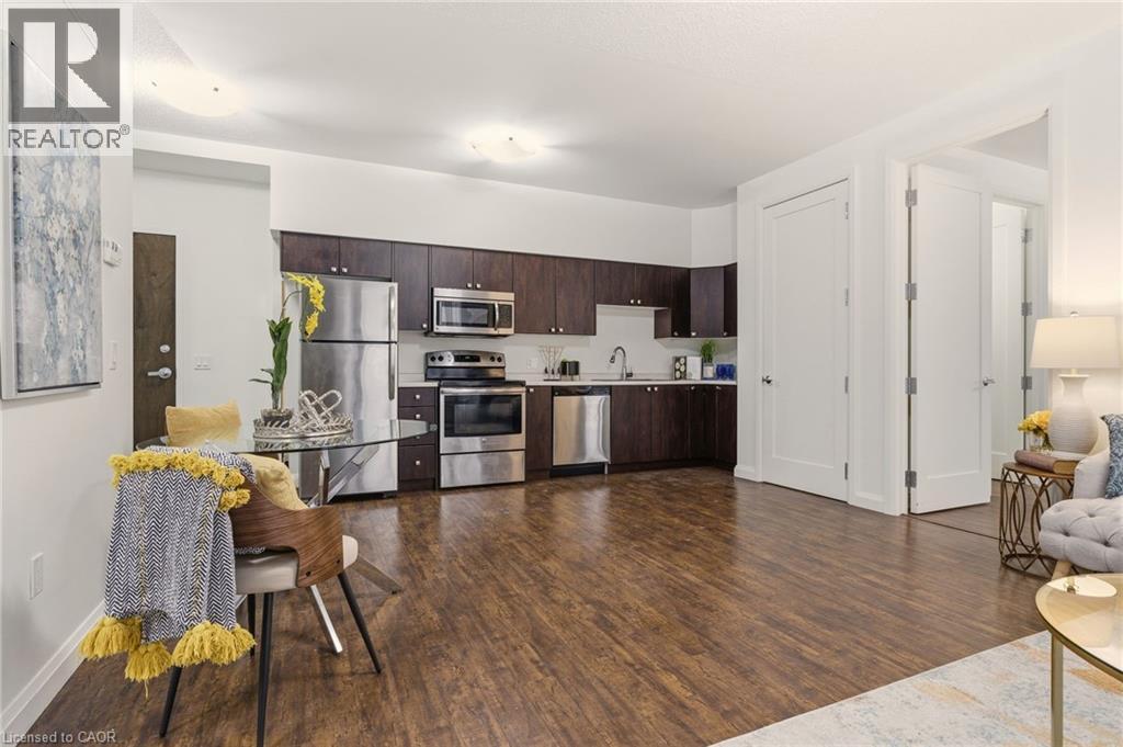Bright open-concept Living, Dining & Kitchen - 112 King Street E Unit# 408, Hamilton, ON