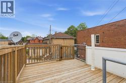Leading to second floor back door -