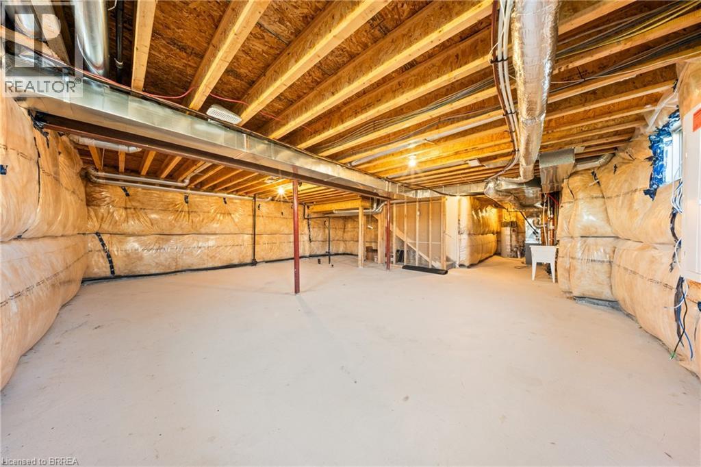View of unfinished basement - 1 Bee Crescent, Brantford, ON
