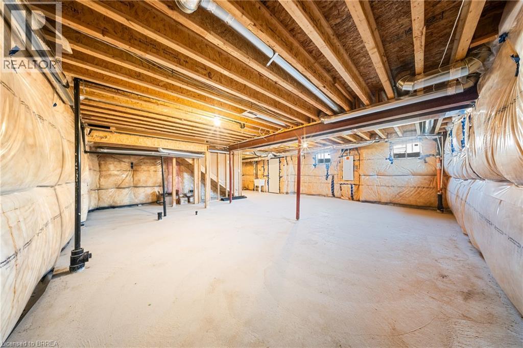 Unfinished basement featuring a sink - 1 Bee Crescent, Brantford, ON