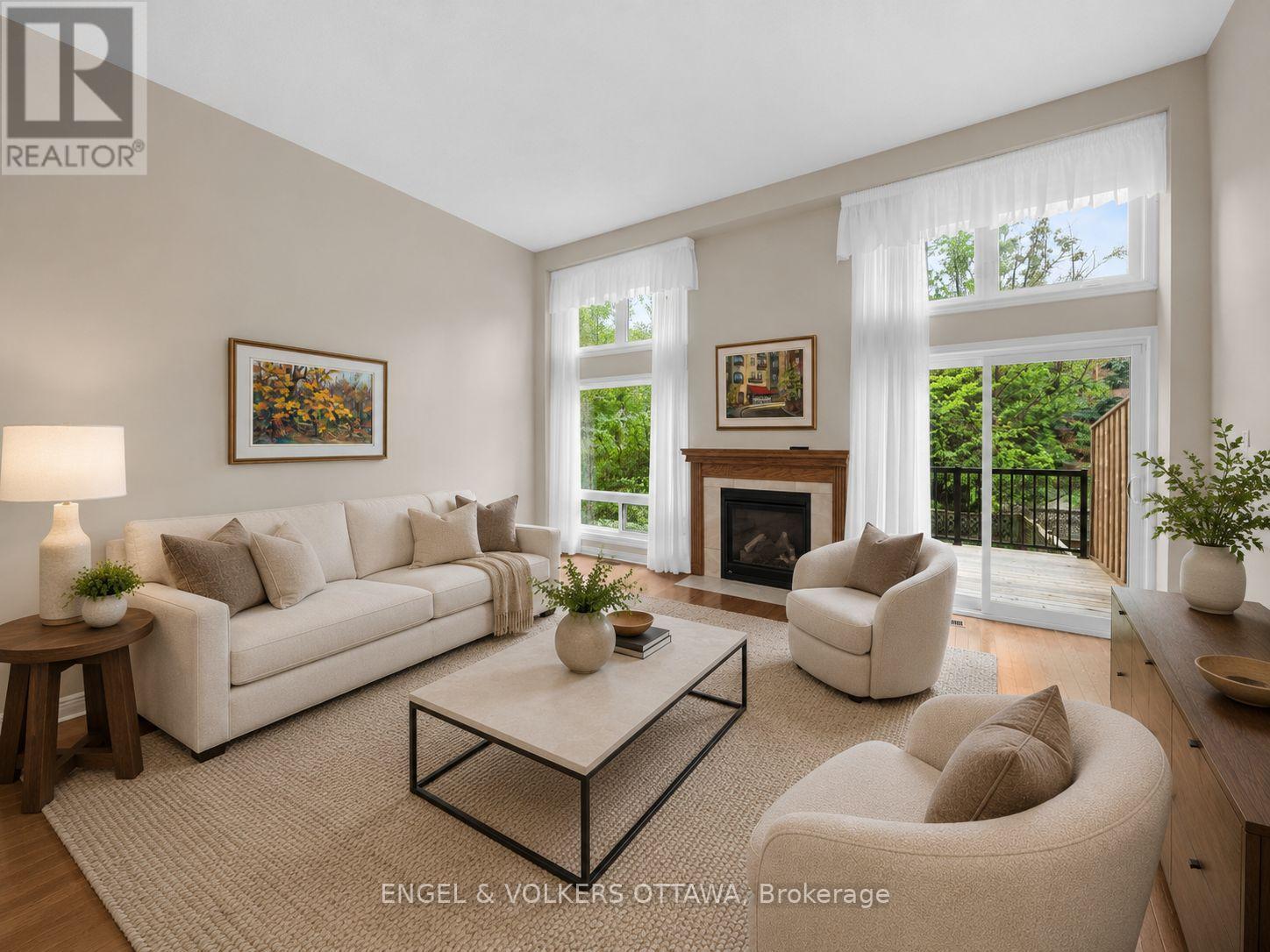 Living Room - virtually staged - 44 Dunbarton Court, Ottawa, ON