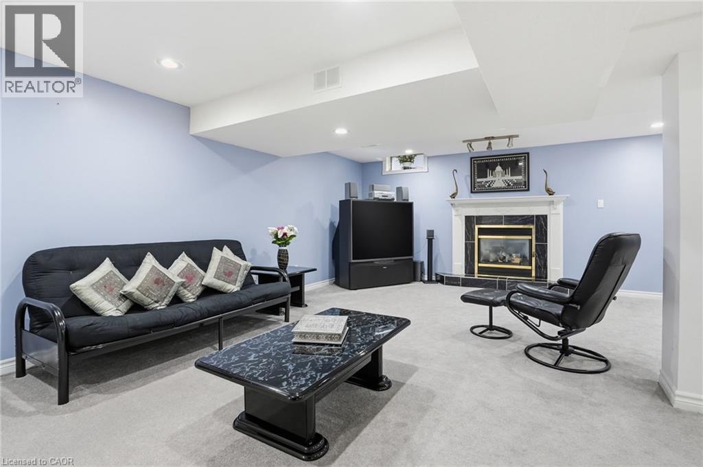 3277 Folkway Drive, Burlington, ON - Indoor Photo Showing Living Room With Fireplace