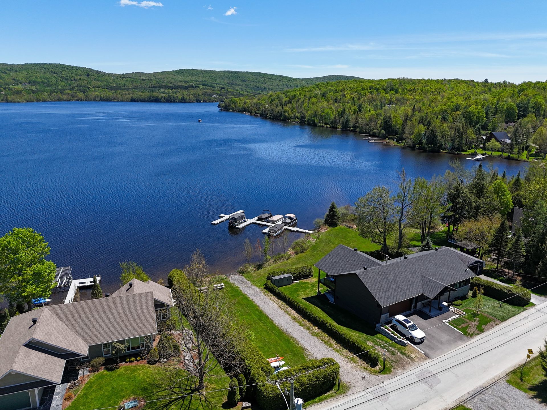 Photo aérienne - 529 Rue Bordeleau, Magog, QC - Outdoor With Body Of Water With View
