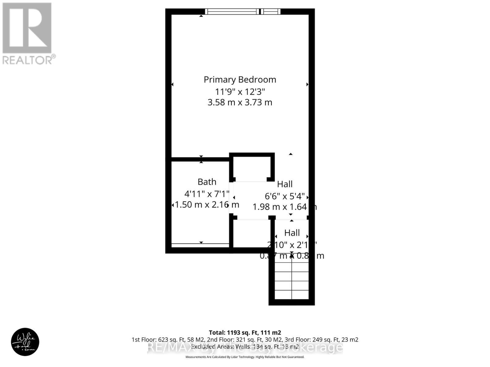 Third Floor Plan - 43 Trafalgar Road, Collingwood, ON