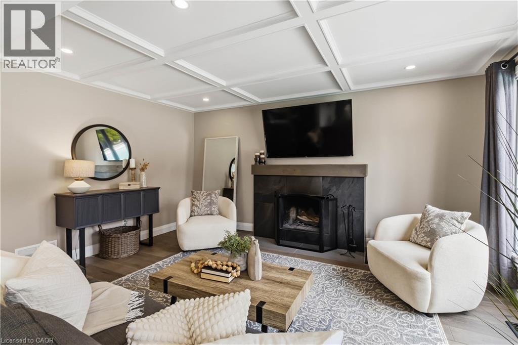 2485 Woburn Crescent, Oakville, ON - Indoor Photo Showing Living Room With Fireplace