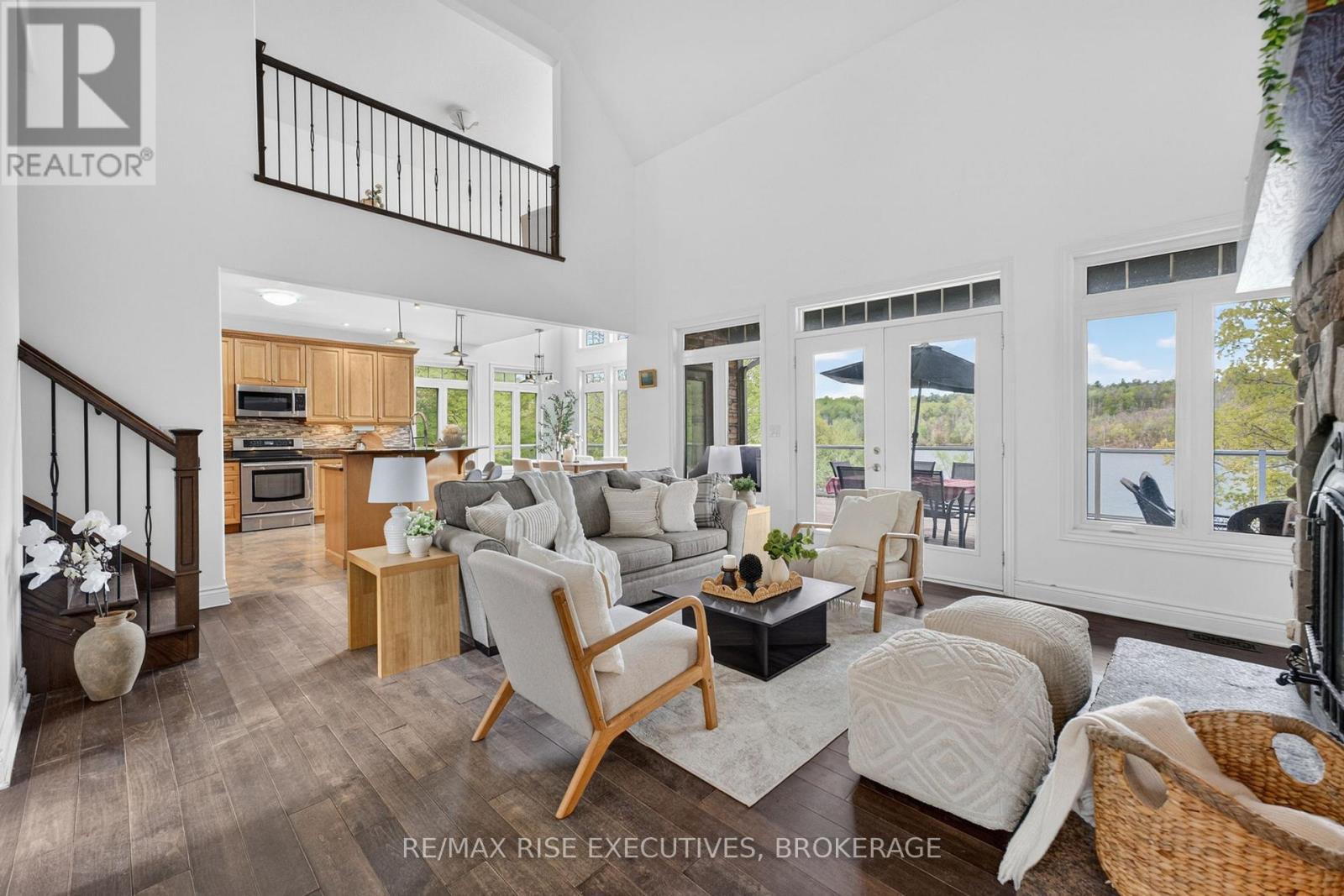 Great Room 18' Ceilings - 1206B Burnt Hills Road, Frontenac (Frontenac South), ON - Indoor Photo Showing Living Room