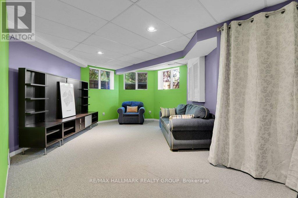 Basement Rec Room with oversized windows - 22 Terrace Drive, Ottawa, ON